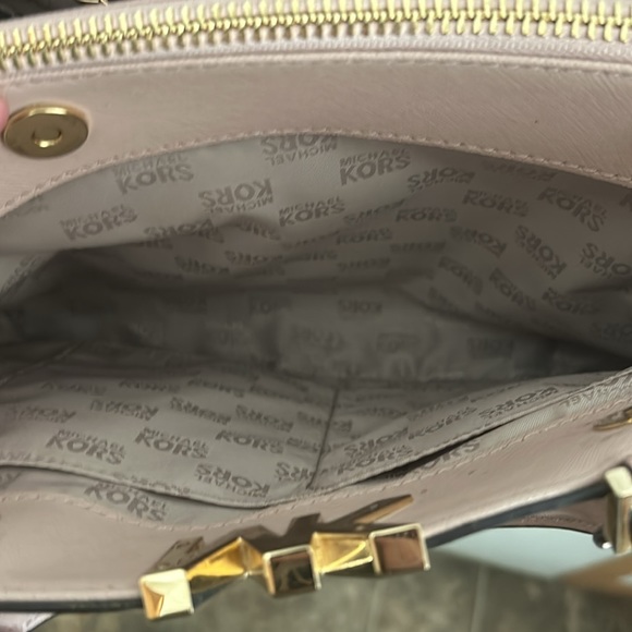 MK Michael Kors Florence Ballet Pink Medium Leather Satchel - Picture 15 of 15